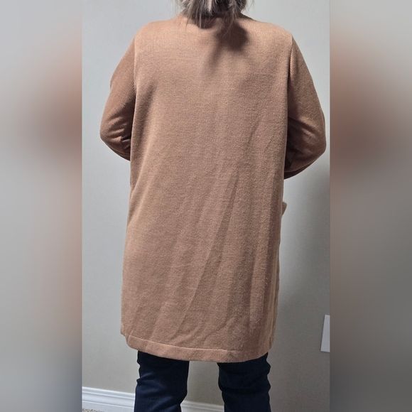Women's Tan Sweater Cardigan - Picture 3 of 3